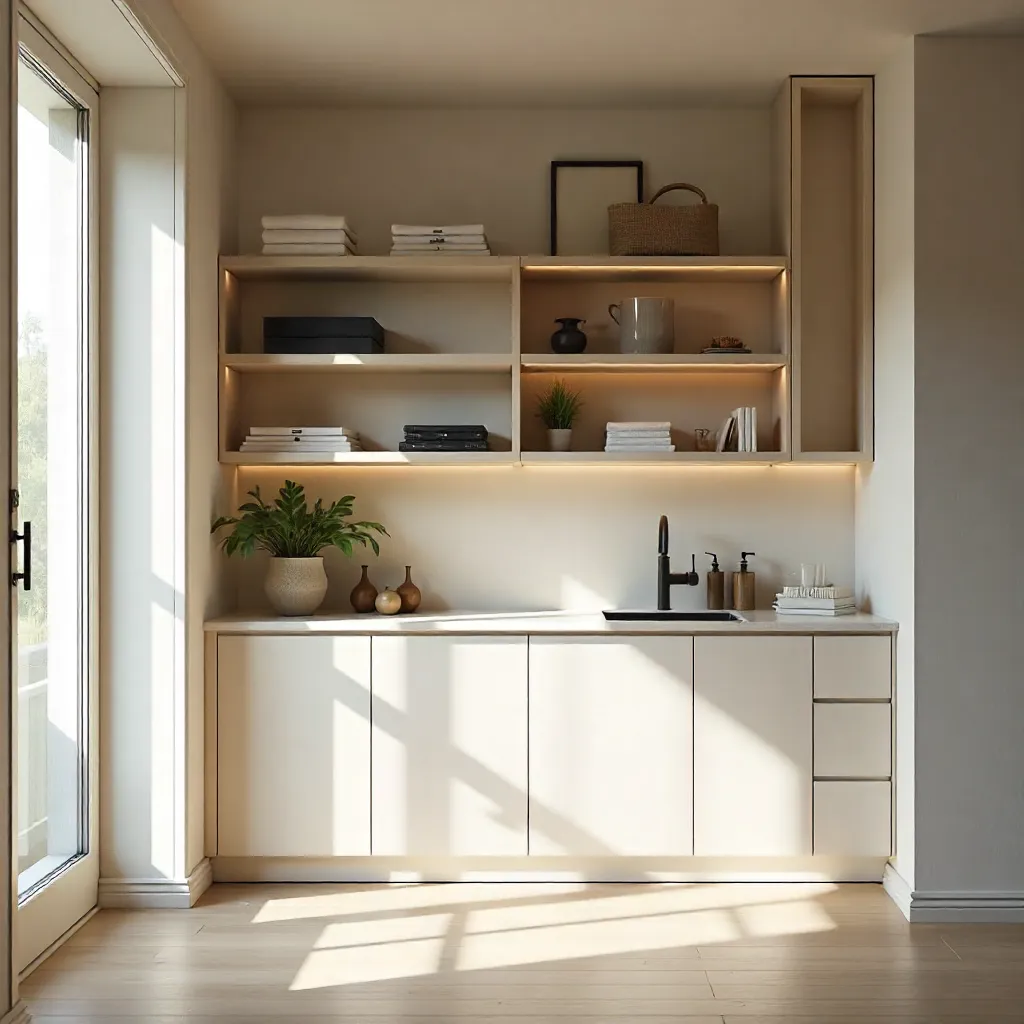 Kitchen organization with clear storage zones